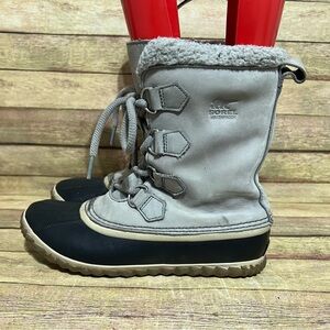 Sorel Grey Caribou Slim Winter Boots